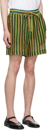 HARAGO Multicolor Striped Shorts