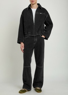 Nahmias Shadowstitch Denim Bomber Jacket Black