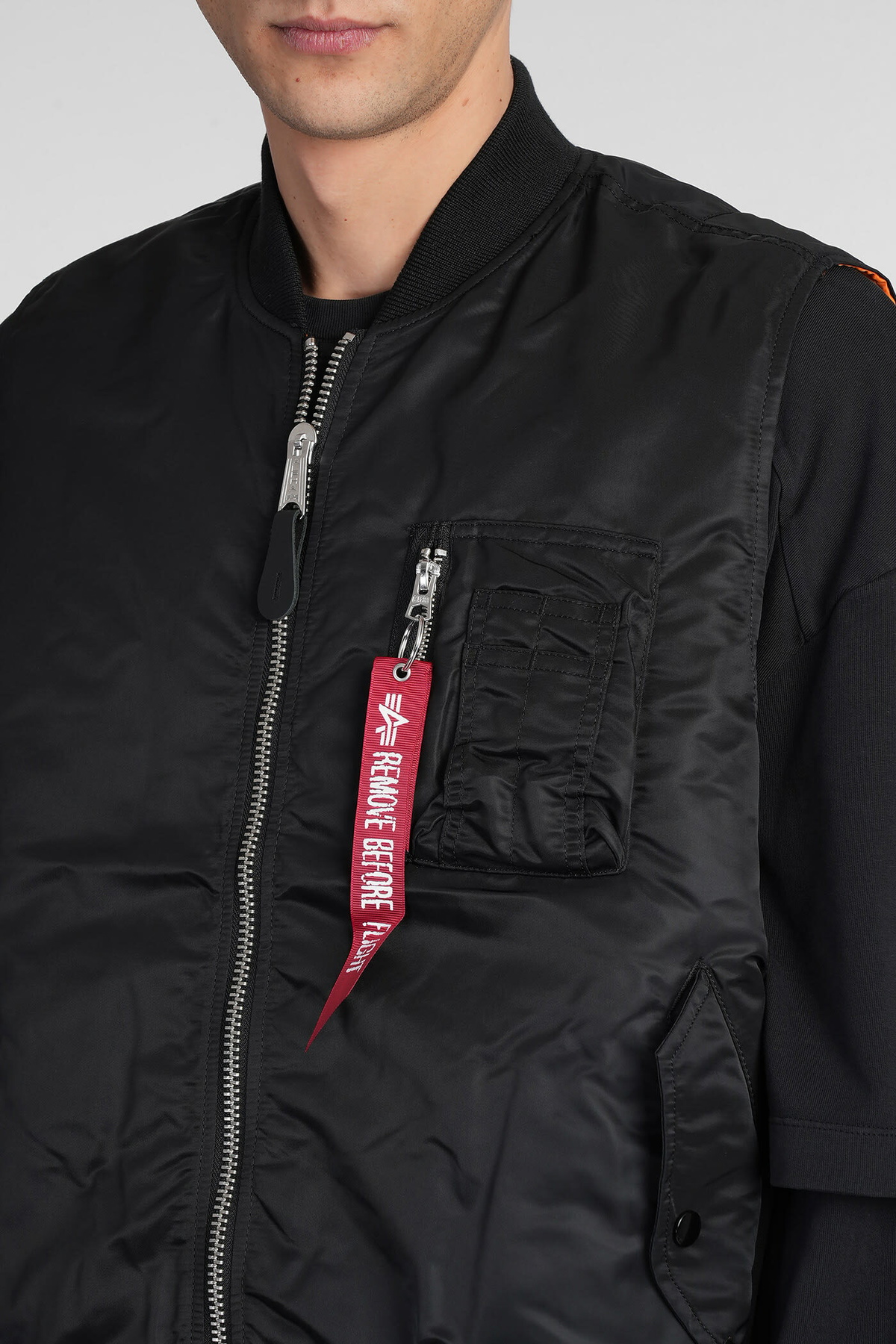 Alpha Industries Ma-1 Vest Vest In Black Nylon Alpha Industries