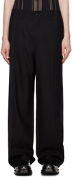Feng Chen Wang Black Deconstructed Patchwork Trousers