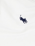 POLO RALPH LAUREN - Logo-Embroidered Cotton-Jersey Tank Top - White