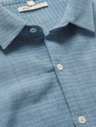 11.11/ELEVEN ELEVEN - Lovers Striped Slub Cotton Shirt - Blue - M