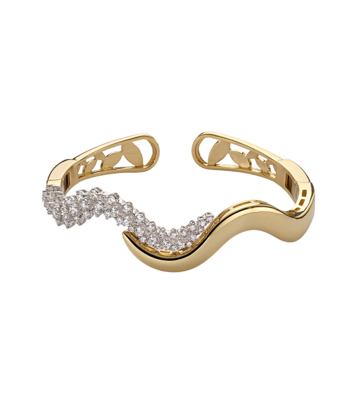 Photo: Yeprem Golden Strada 18kt gold bangle with diamonds