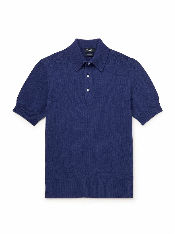 Photo: Drake's - Cotton Polo Shirt - Blue
