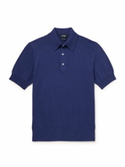 Drake's - Cotton Polo Shirt - Blue