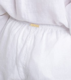 Heidi Klein White Bay linen shorts