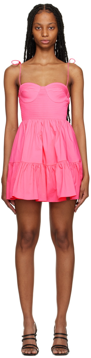 Staud Pink Landry Minidress Staud