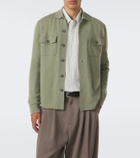 Allude Knitted wool and cashmere shirt