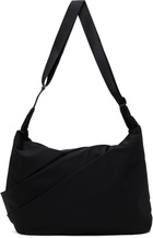 YOHJI YAMAMOTO Black Wool Gabardine Nylon Tape Tuck Bag