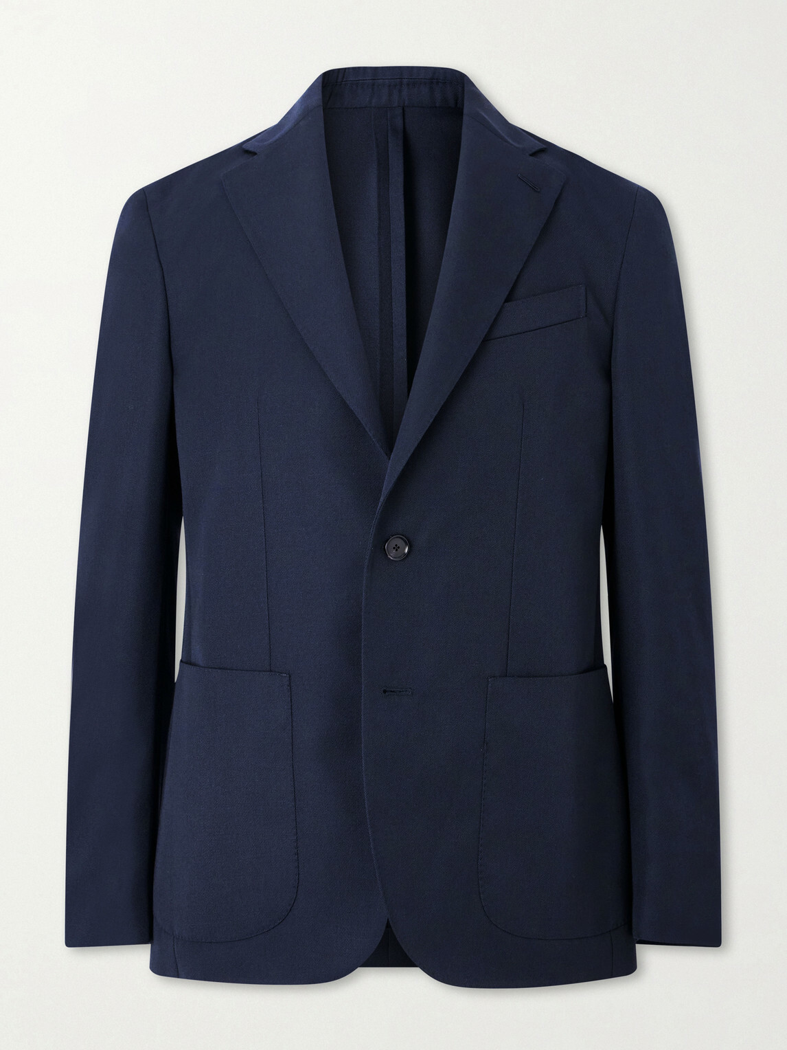 Caruso - Twill Suit Jacket - Blue