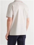DUNHILL - Cotton-Piqué Polo Shirt - Neutrals