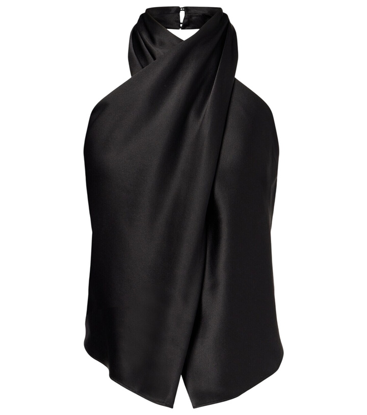 Photo: The Sei Draped halterneck silk charmeuse top
