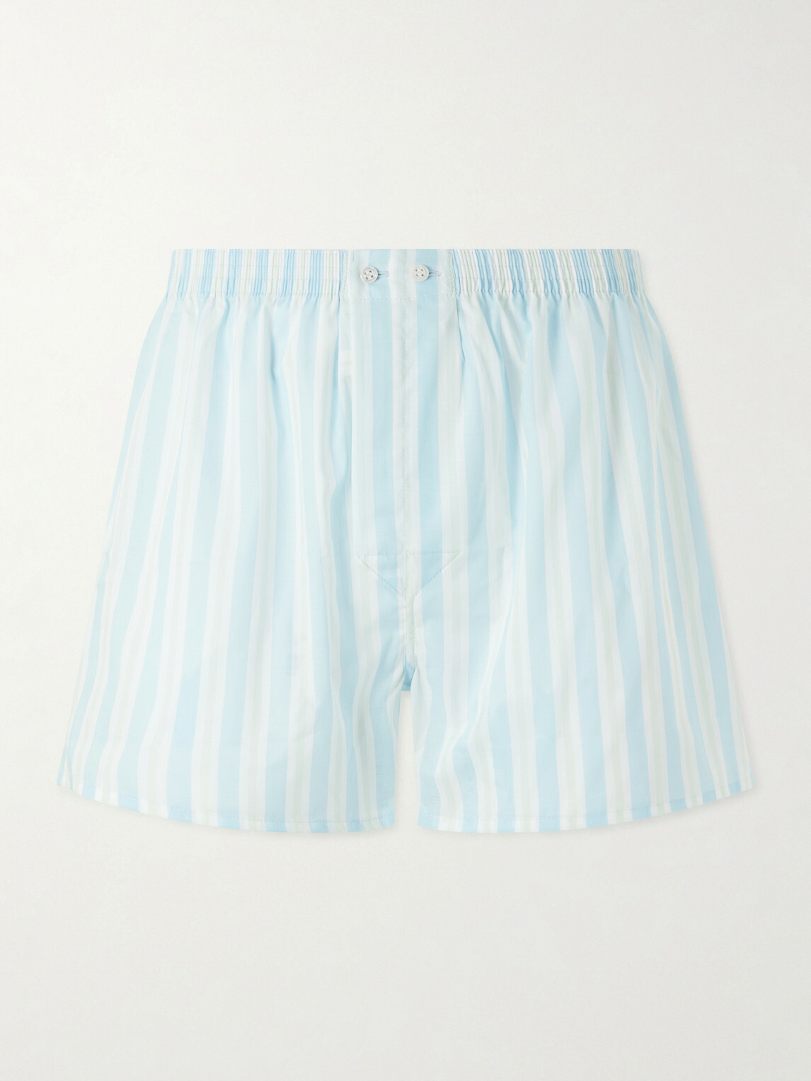 Derek Rose - Amalfi 22 Striped Cotton Boxer Shorts - Blue