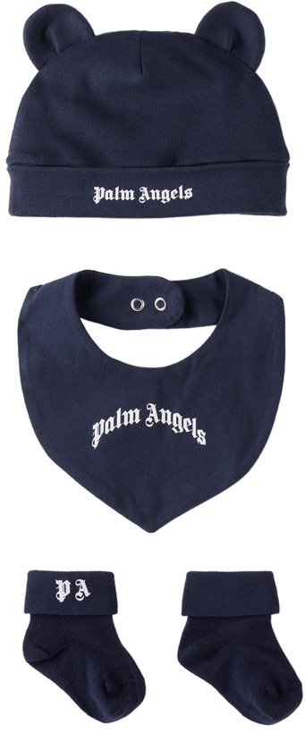 Photo: Palm Angels Baby Navy Three-Piece Set