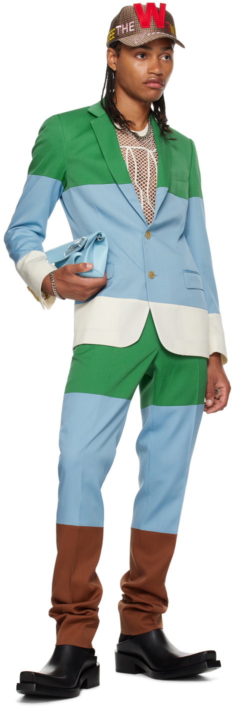 Walter Van Beirendonck Green Sharp Blazer