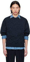 AURALEE Navy Crewneck Sweater
