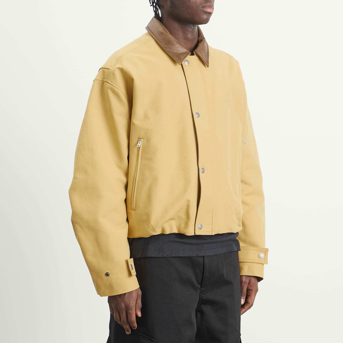 Acne Studios Men's Double Cotton Satin Jacket in Sand Beige Acne
