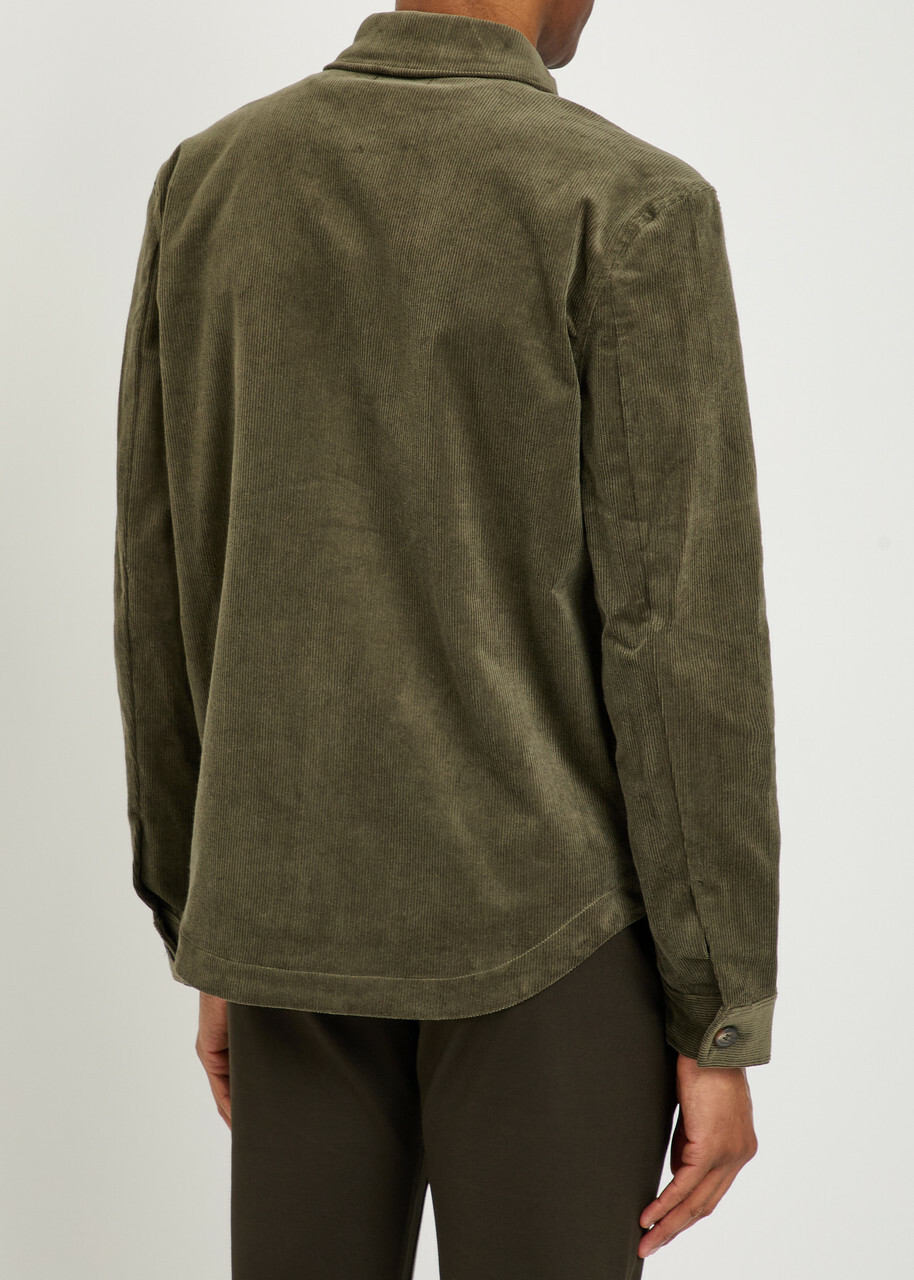 Paige Jace Corduroy Overshirt Khaki