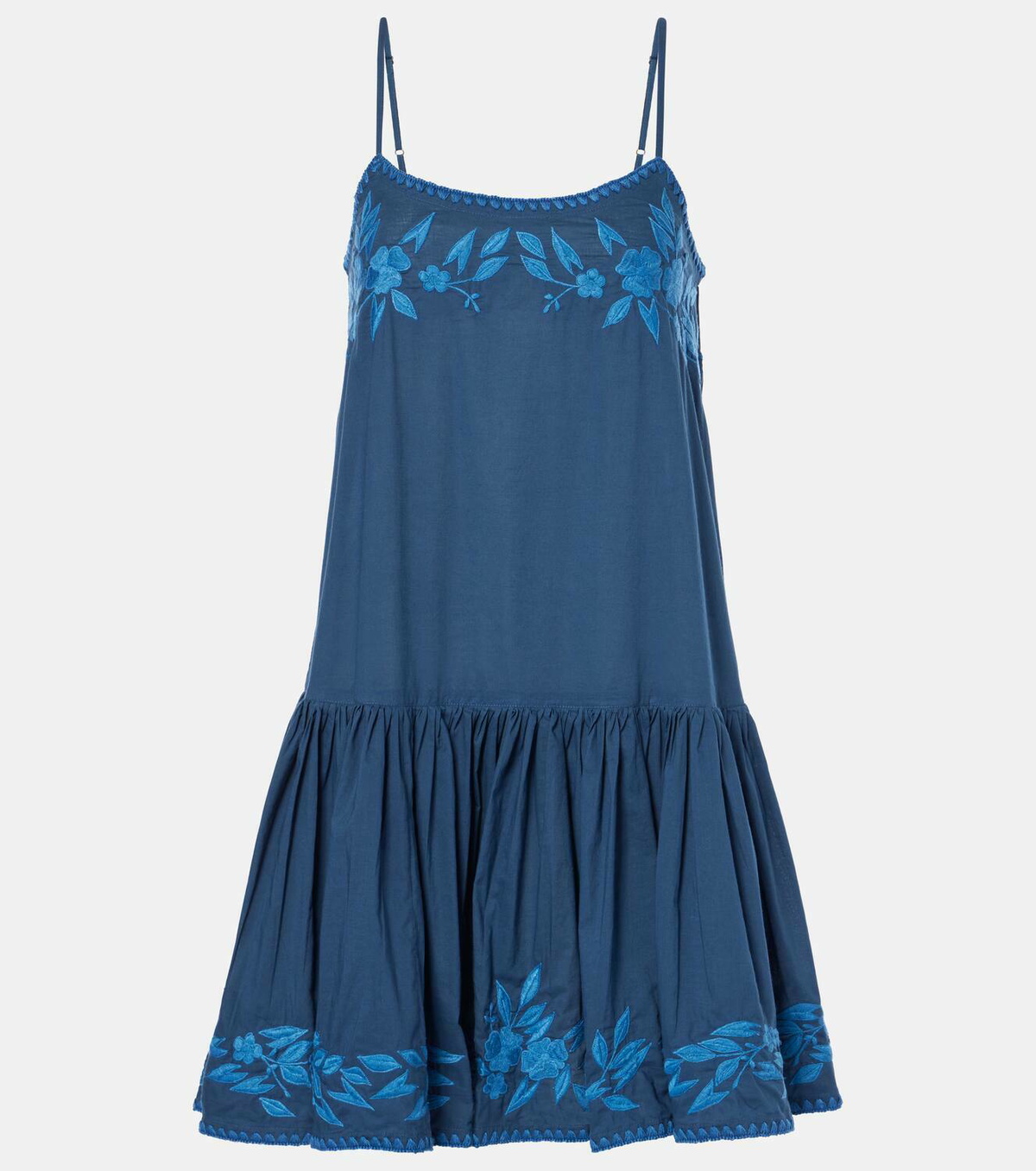 Juliet Dunn Embroidered chambray minidress Juliet Dunn