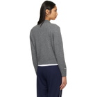 Sporty & Rich Gray Heritage Yankees Serif Cashmere Polo