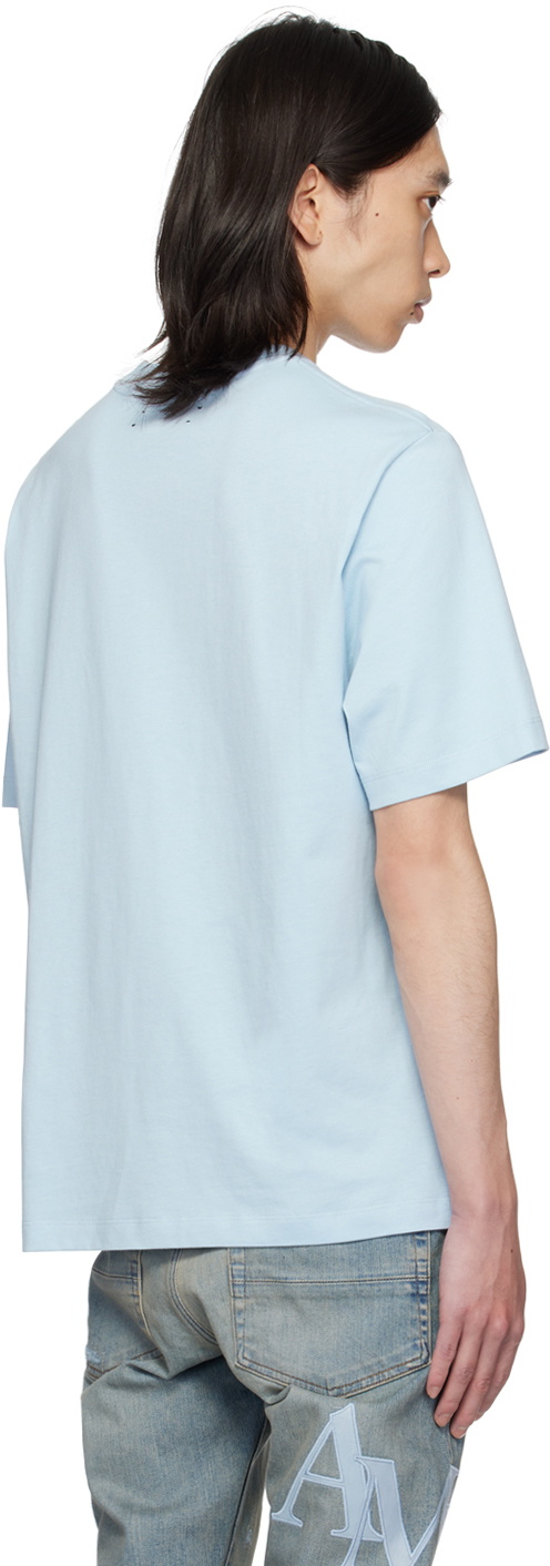 【関税込み】AMIRI ブルー Amiri Staggered Tシャツ AMIRI Blue Amiri Staggered T-Shirt Amiri