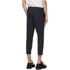 Neil Barrett Navy Wool Stripe Trousers