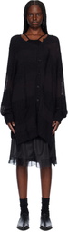 YOHJI YAMAMOTO Black 5G Randome Damage Processed Cardigan