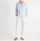 Frescobol Carioca - Johannes Huebl Striped Linen Shirt - Blue