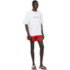 Balenciaga Red Nylon Running Shorts