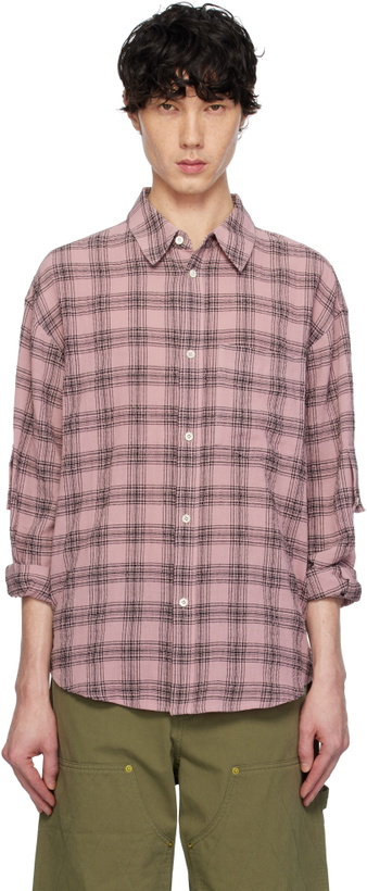 Photo: AFTER PRAY Pink Over Check Bright Shirt