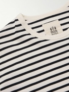 Hemen Biarritz - Dani Striped Organic Cotton-Jersey T-Shirt - Blue
