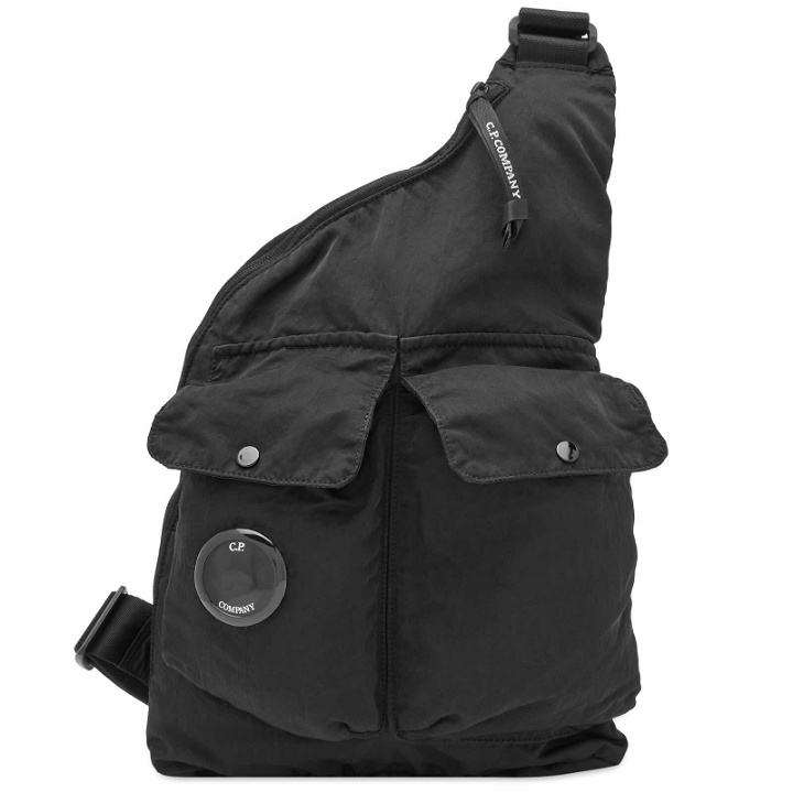 Photo: C.P. Company Men's Lens Single Strap Backpack in Black
