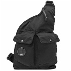 C.P. Company Men's Lens Single Strap Backpack in Black