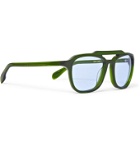 The Reference Library - Mickey Aviator-Style Acetate Sunglasses - Green