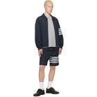 Thom Browne Navy Ripstop Raglan Coach Jacket