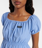 Miu Miu Checked cotton poplin minidress