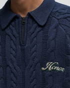 Honor The Gift CABLE ZIP LEISURE HENLEY Blue Mens Zippers & Cardigan