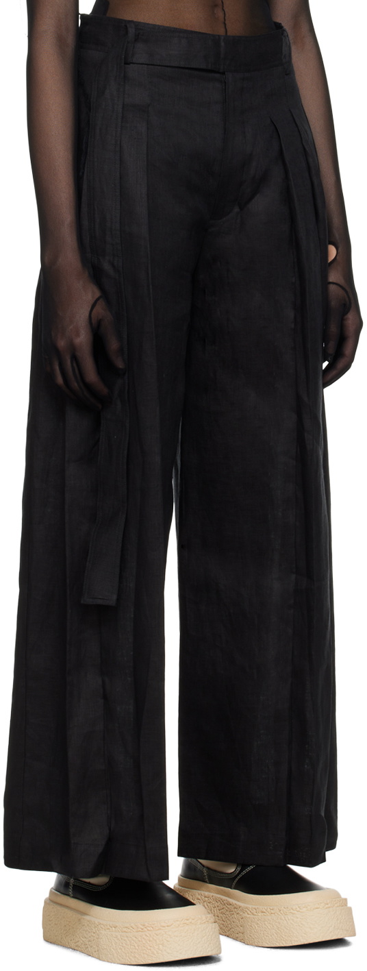 Subtle Le Nguyen Black Pleated Trousers