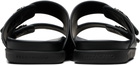 Ferragamo Black Double-Strap Sandals