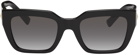 Valentino Garavani Black Roman Stud Squared Sunglasses