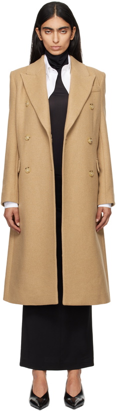 Photo: BOSS Beige Long-Length Twill Coat