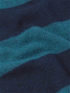 Baracuta - Shetland Striped Wool-Blend Sweater - Blue