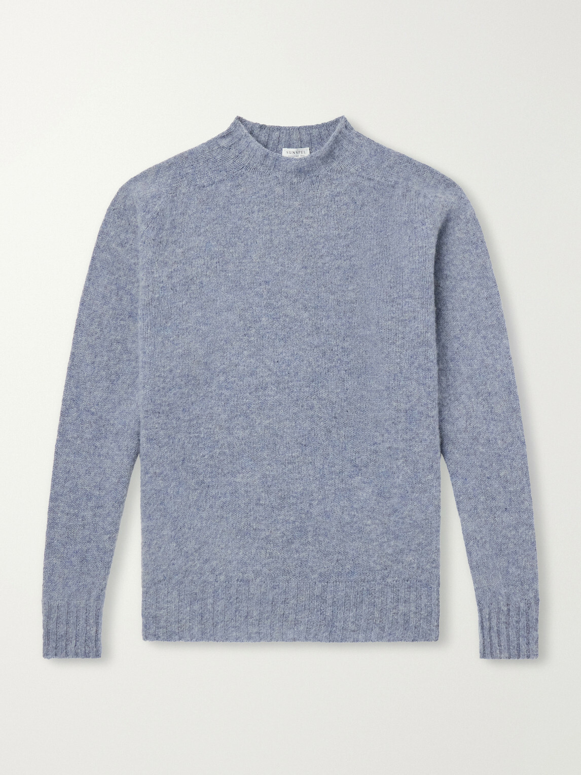 Sunspel - Brushed Shetland Wool Sweater - Blue
