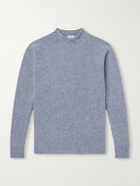 Sunspel - Brushed Shetland Wool Sweater - Blue