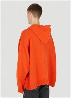 Knitted Hooded Sweater in Orange