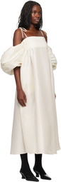 Kika Vargas Off-White Roberta Midi Dress