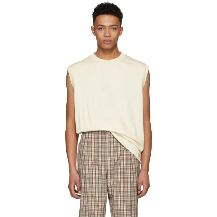 Photo: 3.1 Phillip Lim Off-White Reconstructed Muscle T-Shirt