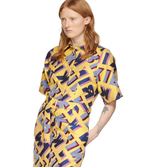 Kirin Multicolor Jacquard Typo Dress