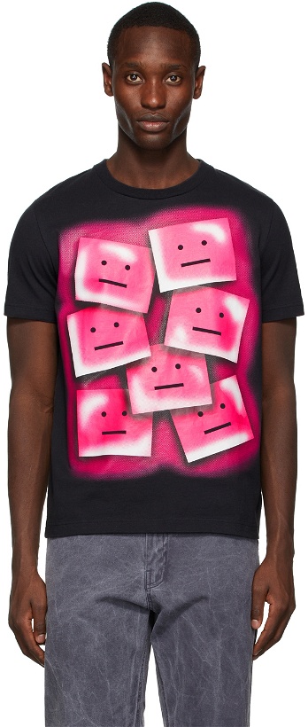 Photo: Acne Studios Black & Pink Ellison Tone Face T-Shirt