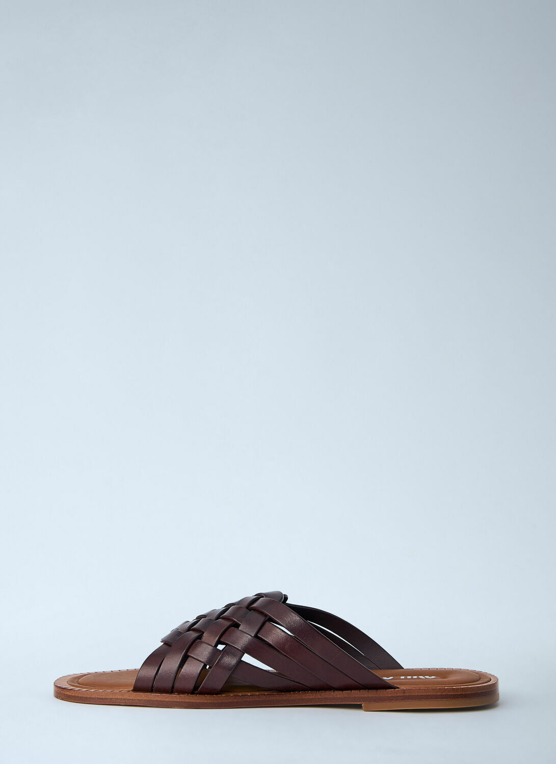 Miu Miu Woven Leather Sandals